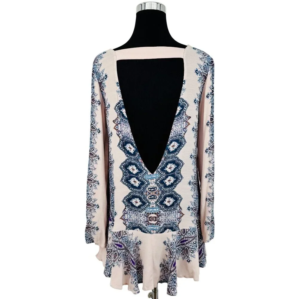 NWOT Free People White Strappy Back Tunic Dress S | Boho Coastal Cowgirl Bridal - Picture 12 of 16